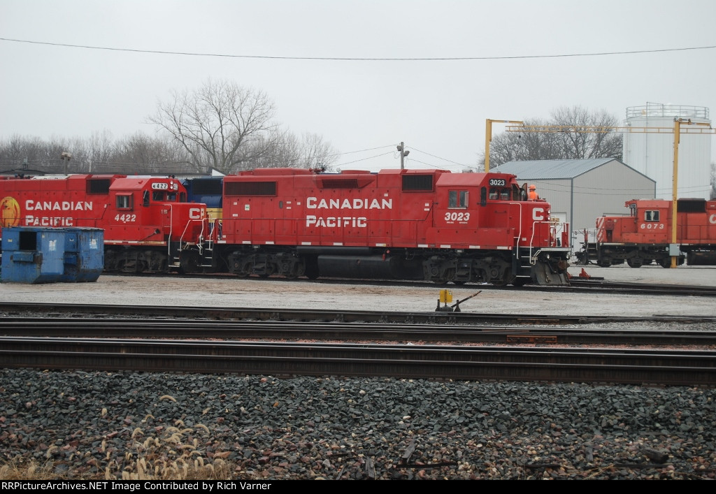 CP 3023 waits at Nahant yard.